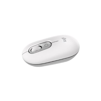 Miška LOGITECH POP, optički, bežični, USB, BT, 1000dpi, beli