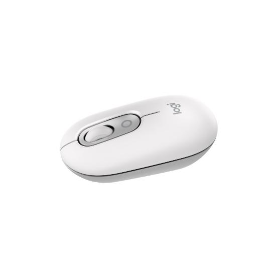 Miška LOGITECH POP, optički, bežični, USB, BT, 1000dpi, beli