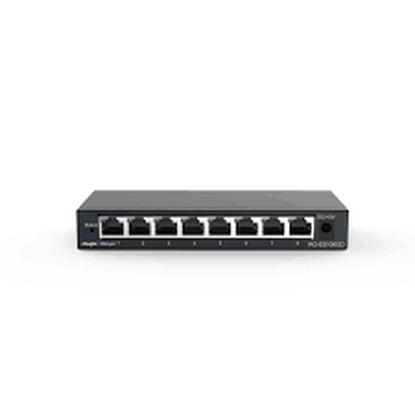 Switch RUIJIE-REYEE RG-ES108GD, 10/100/1000 Mbps, 8-port, crni