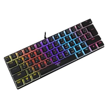 Tipkovnica WHITE SHARK GK-2202 Ashiko, RGB, crveni switch, mehanička, UK/HR, črna, USB