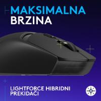 Miška LOGITECH G309 Lightspeed, optički, bežični, 25600dpi, črni