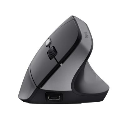 Miška TRUST Bayo II Ergonomic Wireless, optički, bežični, 2400dpi, črni