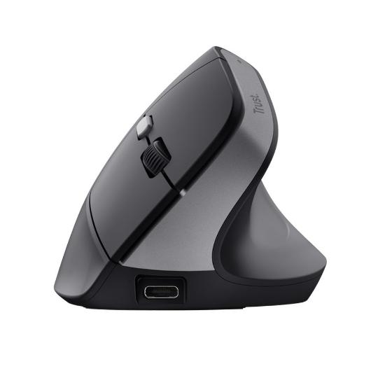 Miška TRUST Bayo II Ergonomic Wireless, optički, bežični, 2400dpi, črni