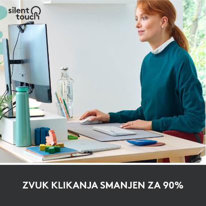 Miška LOGITECH M650, bežični, optički, 4000dpi, USB, BT, beli