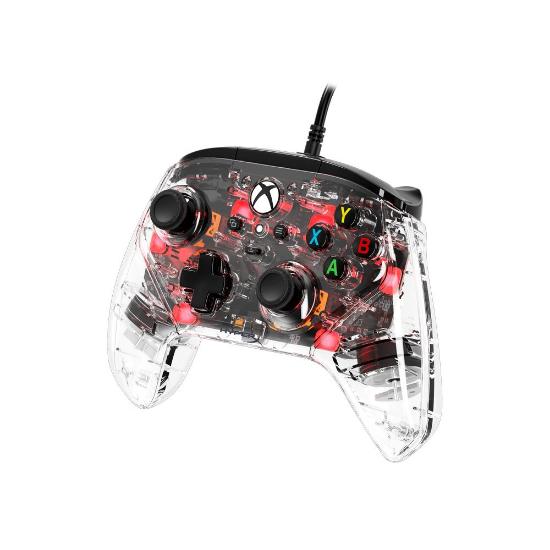 Gamepad HYPERX Clutch Gladiate RGB, za PC/XBOX ONE/X/S, žičani, prozirni