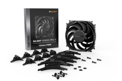 Ventilator BE QUIET Silent Wings Pro 4, 120mm, 3000 okr/min, PWM, črni