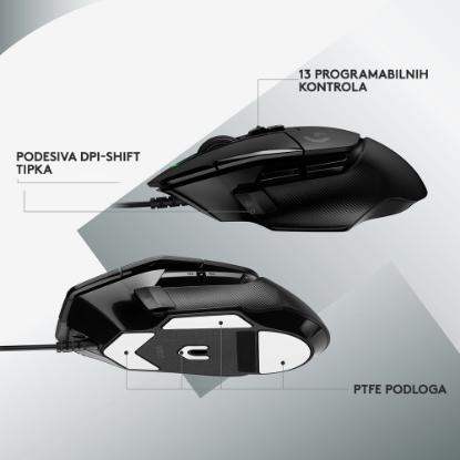 Miška LOGITECH Gaming G502 X, optički, 25600dpi, črni, USB
