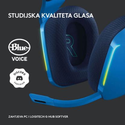 Slušalice LOGITECH Gaming G733 Lightspeed, RGB, bežične, plave
