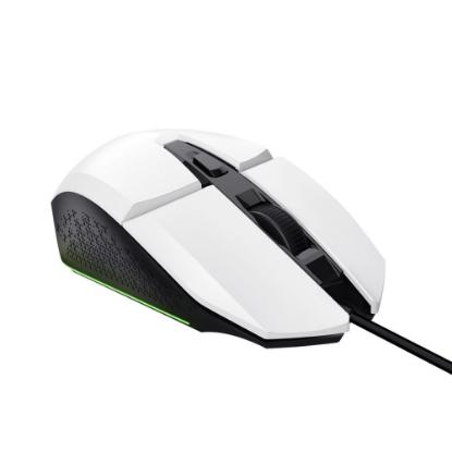 Miška TRUST GXT 109W Felox, RGB, optički, 6400dpi, beli