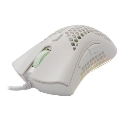 Miška BARACUDA BGM-032 Coral, RGB, optički, 12800dpi, beli