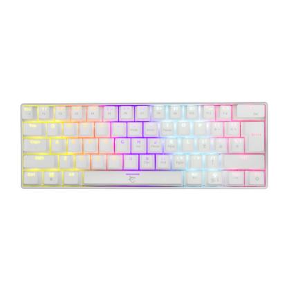 Tipkovnica WHITE SHARK GK-2022 Shinobi, RGB, smeđi switch, mehanička, US layout, bela, USB