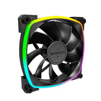 Ventilator MONTECH RX120 PWM, 120mm, 1600 okr/min, RGB, črni