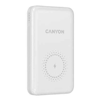 Mobilni USB punjač CANYON PB-1001, bežični, 10000 mAh, bijeli