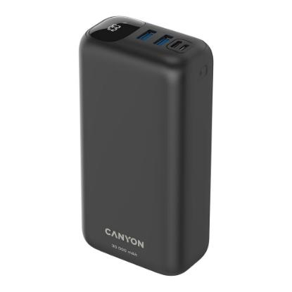 Mobilni USB punjač CANYON PB-301, 20W, 30000 mAh, crni