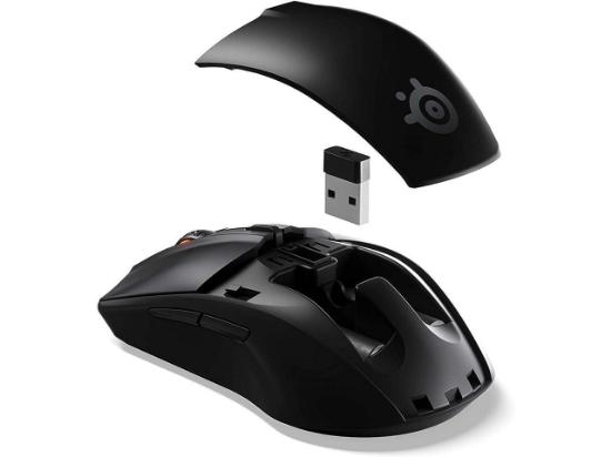 Miška STEELSERIES Rival 3 Wireless, optički, bežični, RGB, 18000 CPI, mat črni, USB