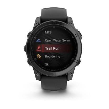 Pametni sat GARMIN Fenix E, 47mm, AMOLED, multisport, sivi/crni remen