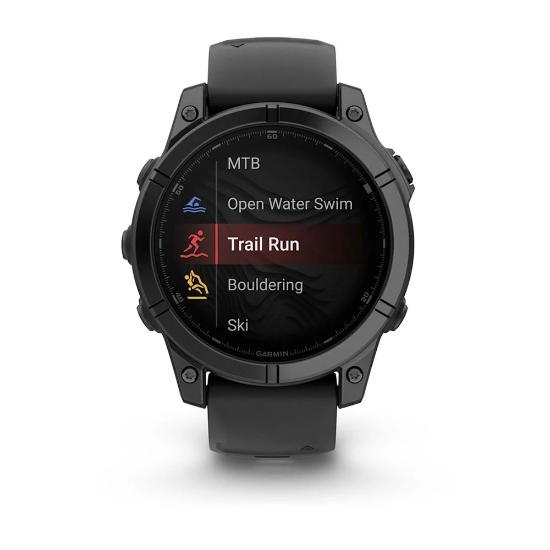 Pametni sat GARMIN Fenix E, 47mm, AMOLED, multisport, sivi/crni remen