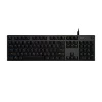 Tipkovnica LOGITECH Gaming G512 Carbon, RGB, mehanička, GX Red Linear, US layout, črna