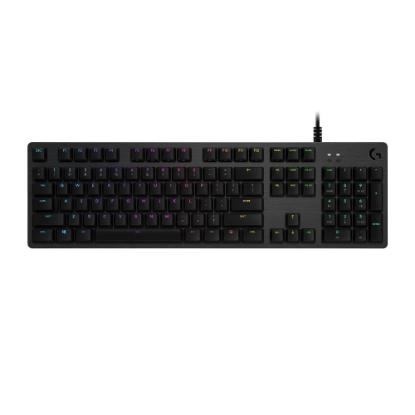 Tipkovnica LOGITECH Gaming G512 Carbon, RGB, mehanička, GX Red Linear, US layout, črna