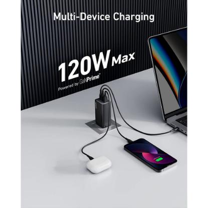 Kućni punjač ANKER 737, A2148311, 120W, USB, 2x USB-C, crni