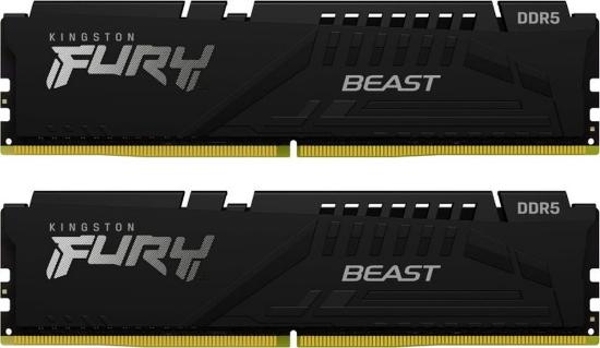 RAM pomnilnik PC-41600, 16GB, KINGSTON Fury Beast Black KF552C40BBK2-16, XMP, DDR5 5200MHz, 2x8GB