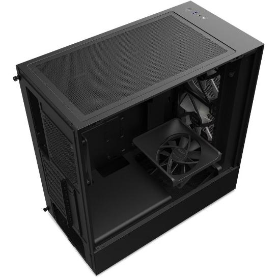 Ohišje NZXT H5 Flow RGB, MIDI, ATX, USB 3.2, USB-C, črno, bez napajalnika