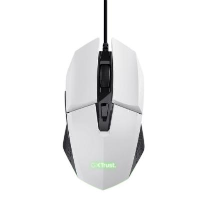 Miška TRUST GXT 109W Felox, RGB, optički, 6400dpi, beli