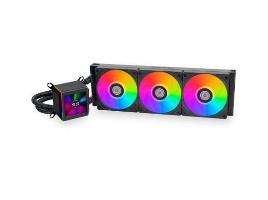 Vodno hlajenje LIAN LI GALAHAD II LCD 360, ARGB, LCD ekran, CPU hlađenje, za Intel i AMD, crno