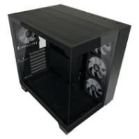 Ohišje LC POWER 809B Dark Storm_X, MIDI, ATX, bez napajalnika, črno