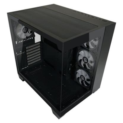 Ohišje LC POWER 809B Dark Storm_X, MIDI, ATX, bez napajalnika, črno