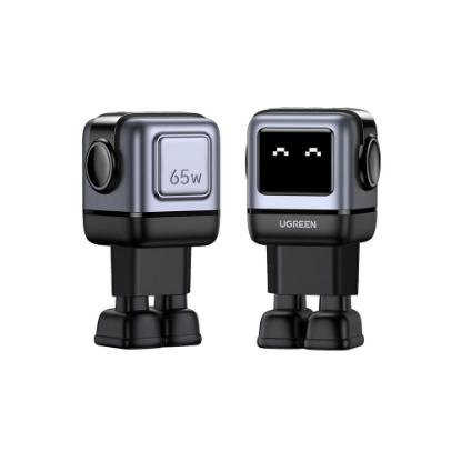 Kućni punjač UGREEN Nexode RG, 65W, 1x USB-A, 2x USB-C, LED ekran, crno-sivi