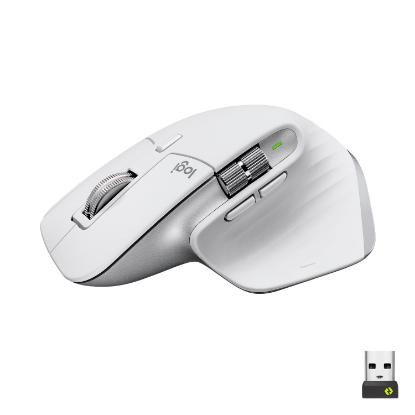 Miška LOGITECH MX Master 3S Performance, laserski, bežični, BT, Unifying receiver USB, beli