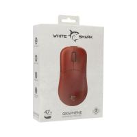 Miška WHITE SHARK Graphene, optički, 12400dpi, rdeči