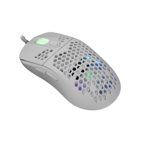 Miška WHITE SHARK Galahad GM-5007, 6400dpi, RGB, optički, žičani, beli