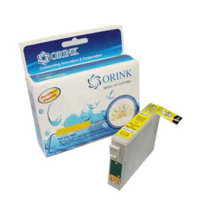 Tinta ORINK za EPSON T0714, žuta, za Stylus BX300F/BX310FN/BX600FW/OFFICE B40W D78/D92/D120/DX4000/DX4400/DX4450/DX5050/DX6000/DX6050/DX7000F/DX7400/DX7450/DX8400/DX8450 S20/S21/SX100/SX105/SX111