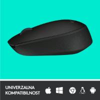Miška LOGITECH M171, optički, bežični, črni