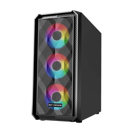 Ohišje BIT FORCE PALADIN ARGB-4, MIDI, ATX, ARGB, črno, window, bez napajalnika