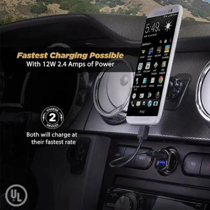 Auto punjač SCOSCHE ReVolt Dual, 2xUSB 12W, malih dimenzija
