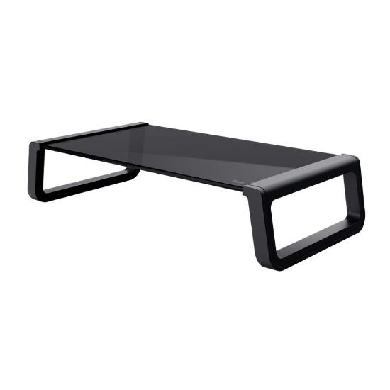 Stalak za monitor TRUST Monta, stolni, do 10kg, stakleni, crni