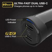Auto punjač SCOSCHE PowerVolt PD60, dual port 60W USB-C, PPS
