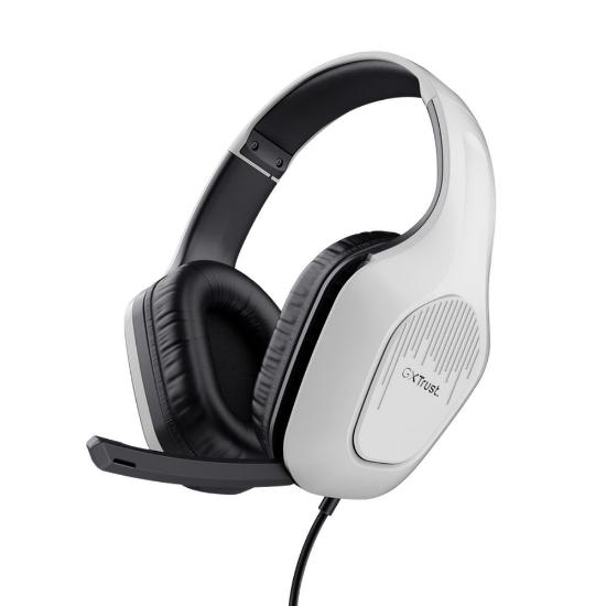 Slušalice TRUST GXT 415PS Zirox, za PS5, bijelo-crne