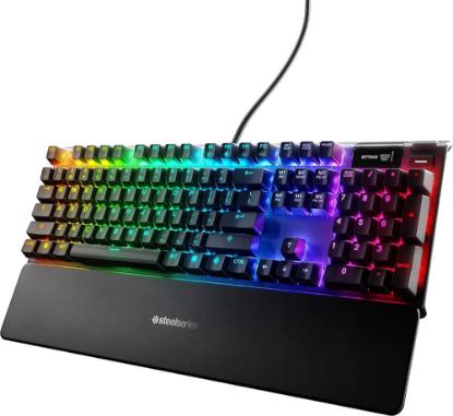 Tipkovnica STEELSERIES Apex 7, RGB, mehanička, Red switch, US layout, USB, črna