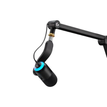 Mikrofon LOGITECH Yeticaster GX, RGB, z nosilcem, črni