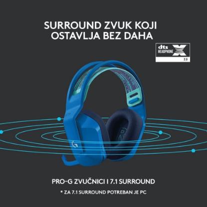 Slušalice LOGITECH Gaming G733 Lightspeed, RGB, bežične, plave
