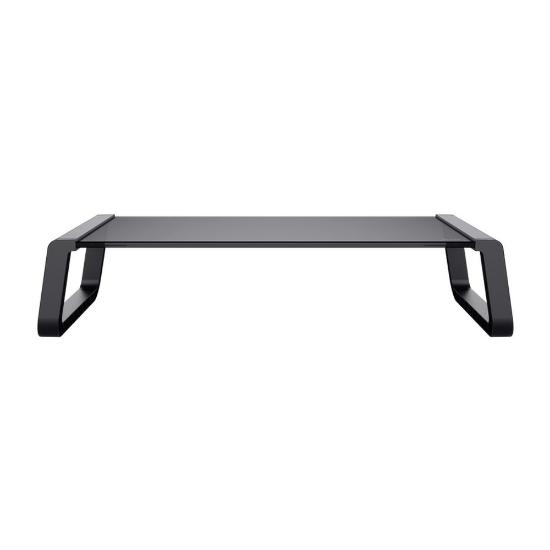 Stalak za monitor TRUST Monta, stolni, do 10kg, stakleni, crni