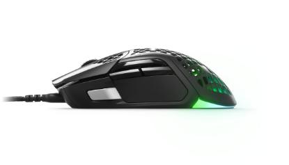 Miška STEELSERIES Aerox 5, optički, RGB, 18000 CPI, črni, USB