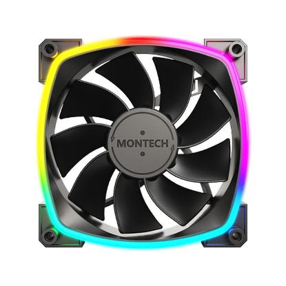 Ventilator MONTECH RX120 PWM, 120mm, 1600 okr/min, RGB, črni