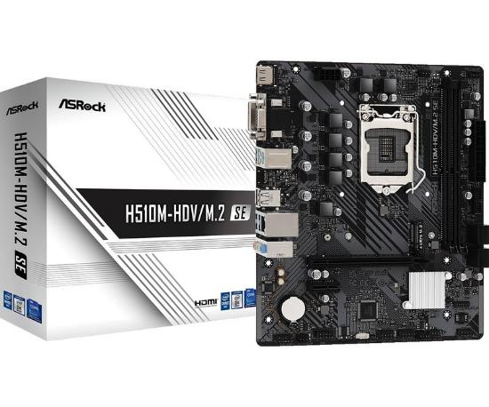 Matična plošća ASROCK H510M-HDV M.2 SE, Intel H470, DDR4, mATX, s. 1200 - 10/11gen procesorja