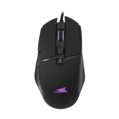 Miška BARACUDA BGM-051 Raptor, RGB, optički, 6400dpi, črni