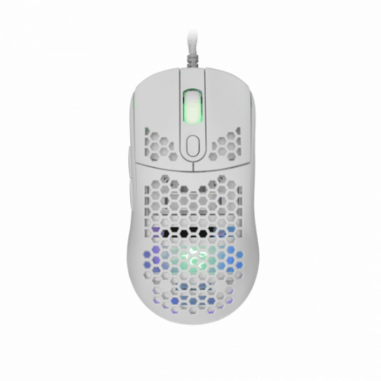 Miška WHITE SHARK Galahad GM-5007, 6400dpi, RGB, optički, žičani, beli
